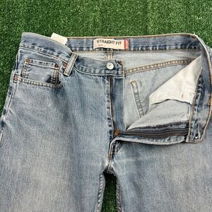 Vintage Levi's 505 Red Tab Straight Leg Zip Fly Jeans Men's 34x30.5" Blue Y2K